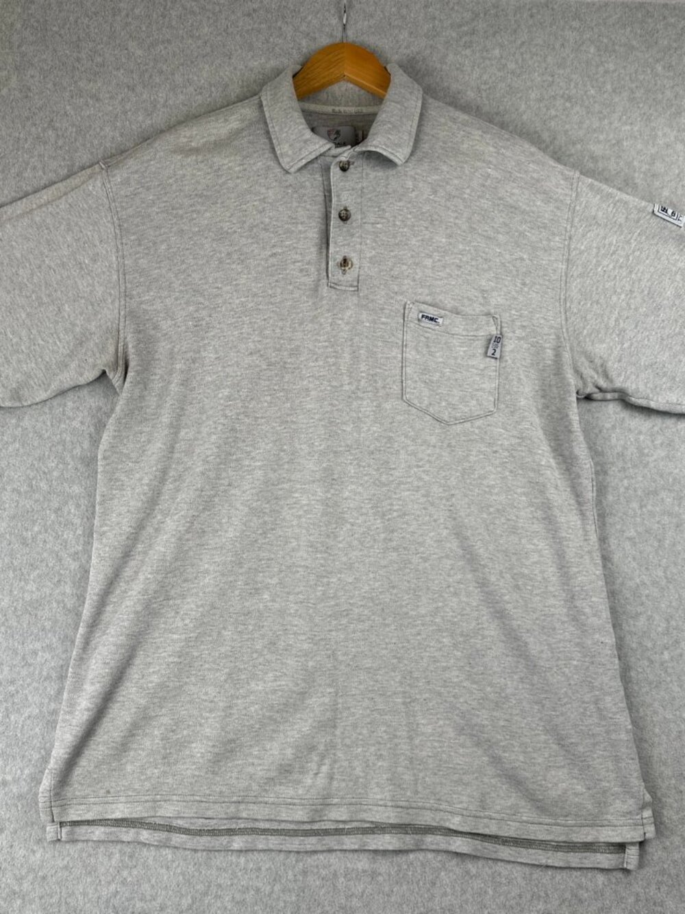 Tyndale FRMC Flame Resistant Polo Shirt Men XL Gray Arc Rated Made USA CAT 2